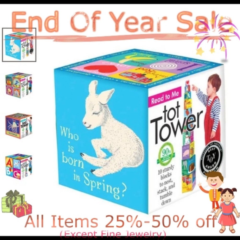 NIB eeBoo Read to Me Tot Tower Oppenheim Best Toy